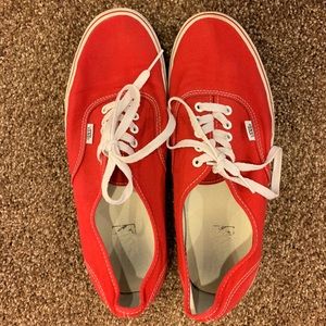 Red vans authentic classics size 12